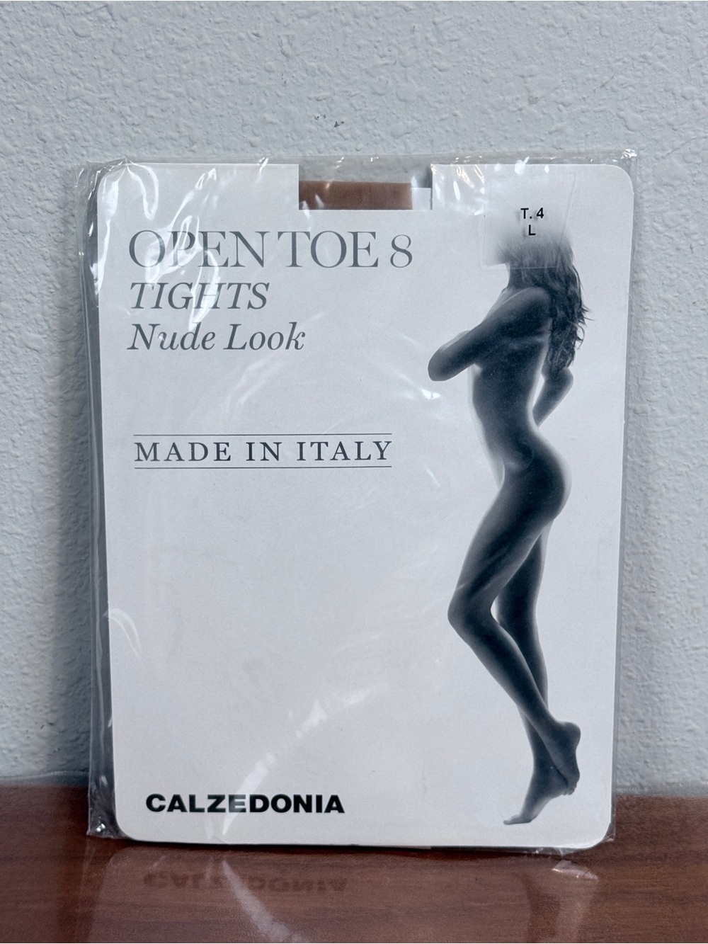 Calzedonia Open Toe Tights Nude Look Natural L NWT